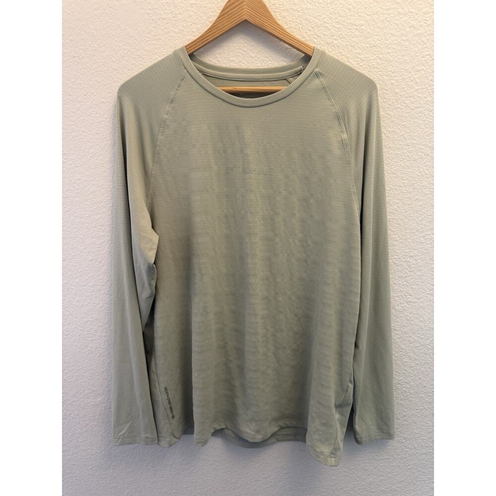 SQUIDHAUS Essentials Long Sleeve Athletic Fitted Sage Tee XL